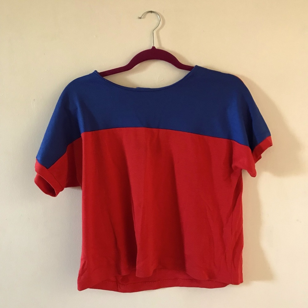 Vintage color block tee
